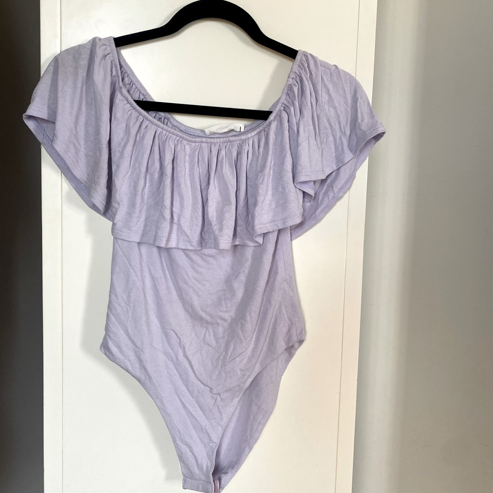 Lilac off the shoulder bodysuit